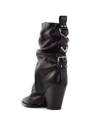 Black calfskin leather ankle boot ELENA IACHI | E4079NERO